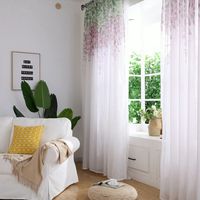 Voilage en Polyester pour Fenêtre - Valance Décorative Salon Chambre (Violet)