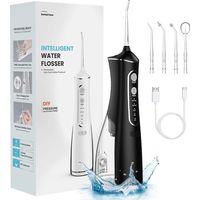 Nouveau flosser dentaire électrique - Portable rechargeable, nettoyeur de voyage 300ml, étanche IPX7, 4 modes de vitesse, flosser nettoyant