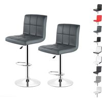 Lot de 2 tabourets de bar (9 couleurs disponibles )gris