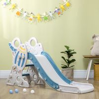 Toboggan pour enfants toboggan intérieur pour enfant, de 18 à 36 mois, jusqu'à 30 kg, 157L x 46,5l x 80H cm, bleu