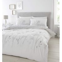 Catherine Lansfield Meadowsweet Floral Set Copripiumino, Policotone, Bianco, Super King