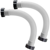 Paquete de 2 mangueras para bomba de filtro de arena de piscina, manguera de interconexión con tuercas para Intex, sistema de salmuera de 40,6 cm y filtro de arena para piscina.