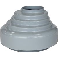 INEFA Verbindungsstück Fallrohr zu Abfluss, PVC Zubehör Fallrohr Kunststoff, einfache Steckmontage, Made in Germany - DN50 / 50mm Grau