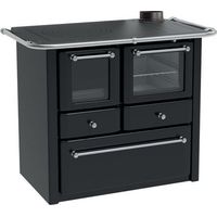 Lincar GAIA4.5AN Cucina a Legna Gaia 4,5 Potenza 7,36 kW Forno a Vista Acciaio Inox (98x62x85 cm) colore Antracite