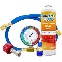 Gas Refrigerante Ralerfresh RFs para aire acondicionado coche o nevera, sustituto R12 y R134A manometro de manguera y conector