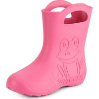Ladeheid Bottes de Pluie en EVA pour Femme Bottes en Caoutchouc Resistantes à l'eau Bottines Imperméables Wellies Chaussures de Sécurité Femme LA-CA-09 (Rose, 40/41 EU)