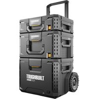 STACKTECH KIT 3 pièces TOUGHBUILT TB-B1S3-B-70R-BEA Coffre de chantier + Grande boite + boite moyenne