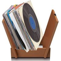 Aufbewahrungsorganizer für Vinyl-Schallplatten, für 40 LPs, Braun