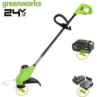 Greenworks Accu Grastrimmer 24V - 4AhTondeuse à gazon sur batterie Greenworks 24V - TORQDRIVE™ - 1 batterie 4Ah - Jardin et pelouse