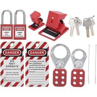 Kit de consignation et de signalisation, kit de consignation et de signalisation électrique, cadenas de consignation, kit de consignation électrique avec sac de rangement pour l'industrie, serrures et