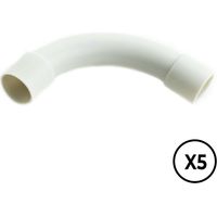 PVC-Muffe 90° gebogen ø 16 mm, grau, 5 Stück