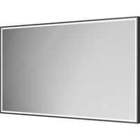 Colore Madison Matt Black 1200mm x 700mm Illuminated Dimmable LED Mirror with Demister and Touch Sensor