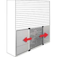 Moustiquaire extensible pour fenêtre – Tissu fibre de verre et PVC gris – Structure aluminium – Prête à l'emploi avec brosse incluse – Effe