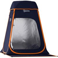 Tente de douche portable Pop Up Toilette tente de camping Pliable Toit Amovible Poche Sac 152 x 152 x 200 cm bleu foncé