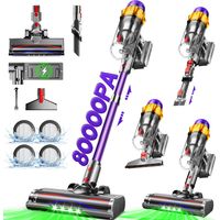 Authmic – Aspirateur balai sans fil 80000 Pa 600W – Autonomie 70 min – Niveau sonore 58 dB – Capacité 2 L – Moteur sans balais pour poils d’animaux - Violet