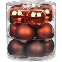 PALLE IN VETRO MARRONE D 8 CM CONFEZIONE 12 PEZZI