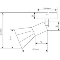 Schlichter Deckenstrahler Bhani Serie E27 Schwarz