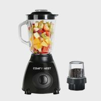 Comfy Nest CN-BLG15BLK: 2-in-1 Glass Blender and Grinder, 800W with Pulse Function - Black
