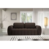 Sofa 3-Sitzer mit Schlaffunktion CARIA in Stoff Quelle Braun
