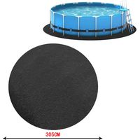 Poolbodenmatte, Aufstellpoolmatte, runde, perforierte Poolmatte zum Schutz vor Kratzern, Durchmesser 3,05 m