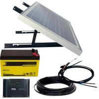 Phaesun – Kit solaire 600299 10 Wp – Panneau polycristallin 36.5x27cm – Accumulateur 7Ah – Câble 5m inclus – Régulateur de charge Steca 6A - W385051