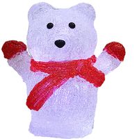 Monzana – Figurine lumineuse LED en acrylique – Ours polaire – 5m câble – 16 à 90 LED – Intérieur et extérieur – Classe de protection IP44