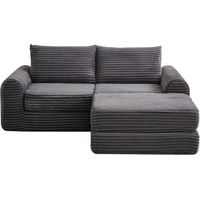 Canapé Cord Two-in-One Sofa Bed Modular Corduroy Grey ZIPSOFA Canapé Canapé