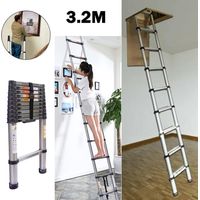3.2m Erweiterungsleiter Erweiterungsleiter mit Rutschhemmung aus hochwertigem Edelstahl und multifunktionaler Erweiterungsleiter mit maximaler Last: 150kg