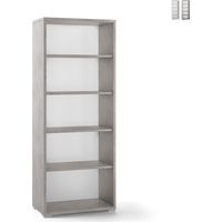 Modernes Bücherregal aus Beton Cemento Holz mit vier Regalen 71x41x h182 cm