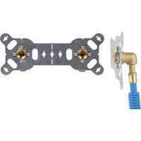 Noyon & Thiebault – Platine sécable PER à glissement – Raccordement sur tube Ø12 – 2 coudes pré-montés – Pour robinet double ou 2 simples