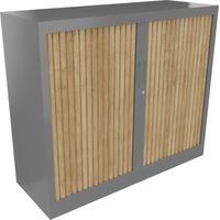 Armoire métallique bicolore à rideaux Mendi