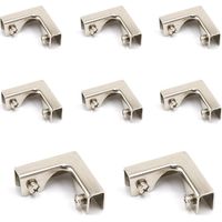 Glass Clamp - Aluminum Alloy Corner Bracket - For 8-12 mm Glass Panels - Aquarium Cabinet Display Case - 8 pcs