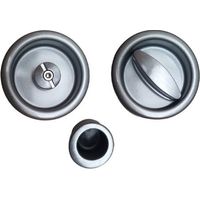 Maniglia tonda per porta scorrevole a scomparsa con nottolino su frontale spessore porta 40-48 mm