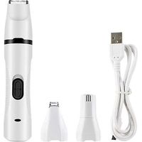 Tierhaarschneider, 3 in 1 Tierhaarschneider USB wiederaufladbar, Nagelschneider zum Trimmen von Pfoten, Ohren, Augen, Gesicht
