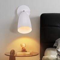 GBLY Wandleuchte Innen Wandlampe GU10 - Schlafzimmerlampe Wandleuchten Modern Weiß Flur Wandstrahler Schwenkbar Metall Küchenlampe Wandlicht für Wohnzimmer Küche - Ohne Leuchtmittel