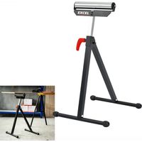 Excel Roller Stand Material Support Table Saw Heavy Duty Adjustable Height Stop