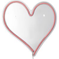 Lampe Murale Néon LED "Cœur" 34cm Rouge