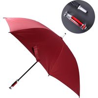 Parasol de Golf Automatique avec Manche Droite - Vin Rouge VIP - Diamètre 130cm - Protection UV
