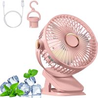 USB Quiet Mini Fan 5 Speeds with 360° Rotation - Table/Desk Fly Likely Hanging for Office/Home/Camping