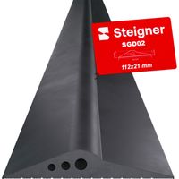 STEIGNER Seuil de porte Garage en EPDM, 3 m, 20 mm x 112 mm, SGD02