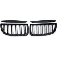 CSPARKV (noir brillant) Ensemble de 2 grilles de calandre sport à double lamelle pour BMW E90 2005-2008