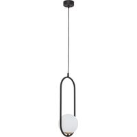 Lampada sospensione IGON Jupiter nera ovale sfera E14
