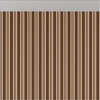 Acudam Vorhang Ferrara Türen Braun Elfenbein Undurchsichtig Außen PVC Aluminium 90 x 210 cm