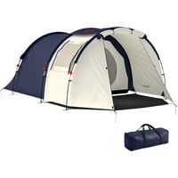Tente Tunnel Familiale de Camping 4 Personnes avec Séjour et Chambre Imperméable 3000 mm - PANGIVO