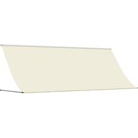 Store Banne - Auvent rétractable crème 400x150 m tissu et acier fr11002 - Maison La Vie