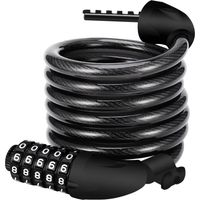 Antivol Velo,Cadenas de velos Long 120cm x 12mm,Câble Antivol pour Vélo Scooter Motos Portail Vélo avec 5 Chiffres Intelligente Code et Vélo Poussette,Verrouillage à Vélo Antivol