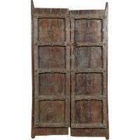 Porte en bois massif et en fer pour l'intérieur ou l'extérieur, ancienne et médiévale coulissaut