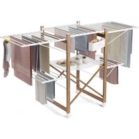 Newlux Tendedero Plegable Blanco Wood V35 con Alas XXL (176x61x104cm), 30m de Capacidad