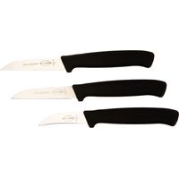 F. DICK ProDynamic 85700042 - Set di 3 coltelli da cucina con/senza affilatura ondulata, 1 pelapatate