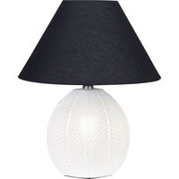 Lampada da tavolo in ceramica Luce d'ambiente Paralume nero bianco panna Cadena
